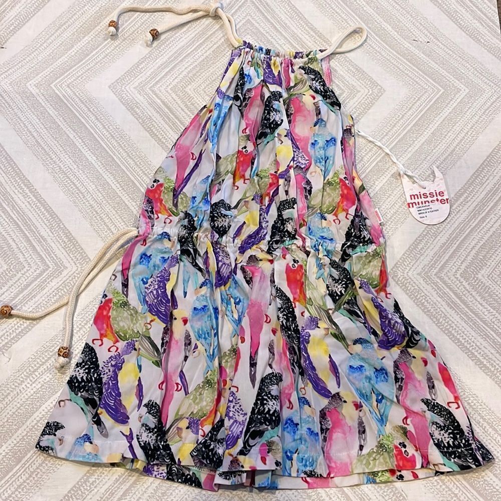 Missie Munster Girls Parrot Colorful Dress
